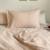 Taie d'oreiller percale de coton bio rayé Rayé ambre+Rayé bleu ardoise+Rayé lin+Rayé peach+Rayé tilleul+Rayé tournesol 20 - vertbaudet enfant 