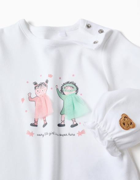 Pyjama à manches longues et imprimé Blanc 3 - vertbaudet enfant 