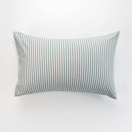 Taie d'oreiller percale de coton bio rayé Rayé ambre+Rayé bleu ardoise+Rayé lin+Rayé peach+Rayé tilleul+Rayé tournesol 8 - vertbaudet enfant 
