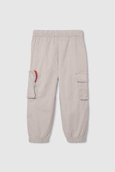 Pantalon enfant coton élastique Beige 2 - vertbaudet enfant 