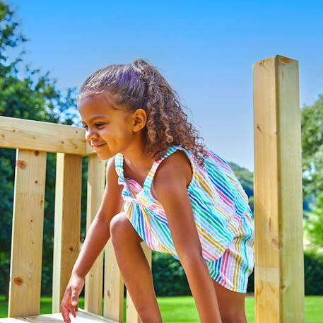Plateforme avec échelle 120 cm skywood bois Marron - bleu 6 - vertbaudet enfant 