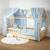 Ciel de lit cabane en gaze de coton duo 330 cm Beige+Blanc+Bleu+Camel+Écru+Gris+Marron+Rose+Terracotta+Vert 12 - vertbaudet enfant 