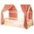 Ciel de lit cabane en gaze de coton duo 390 cm Beige+Blanc+Bleu+Camel+Écru+Gris+Marron+Pêche+Rose+Terracotta+Vert 48 - vertbaudet enfant 
