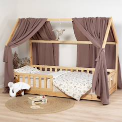 Linge de maison et décoration-Décoration-Ciel de lit cabane en gaze de coton duo 330 cm