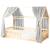 Ciel de lit cabane en gaze de coton duo 420 cm Beige+Blanc+Bleu+Camel+Écru+Gris+Marron+Pêche+Rose+Terracotta+Vert 29 - vertbaudet enfant 