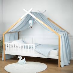 Linge de maison et décoration-Décoration-Ciel de lit cabane toile en gaze de coton jeanne 420 x 130 cm