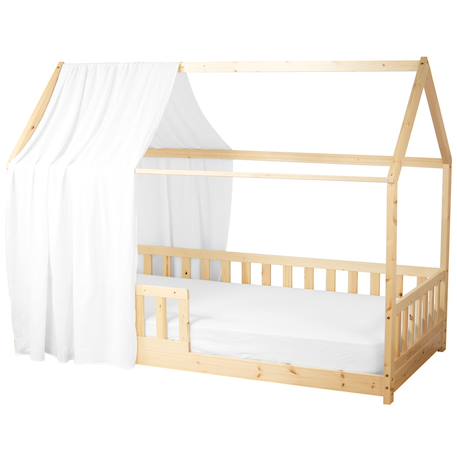 Ciel de lit cabane en gaze de coton solo 420 cm Beige+Blanc+Bleu+Camel+Écru+Gris+Imprimé coeurs+Marron+Pêche+Rose+Terracotta+Vert de gris 6 - vertbaudet enfant 
