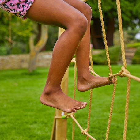 Filet à grimper pour aire de jeux skywood bois fsc® Marron - bleu 6 - vertbaudet enfant 