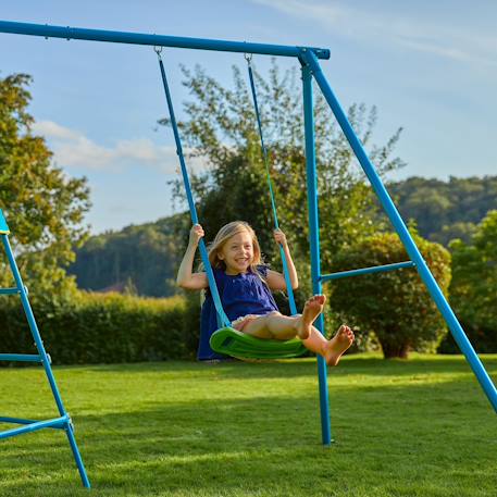 Bras de portique 1 balançoire explorer tour métal Bleu - vert 5 - vertbaudet enfant 