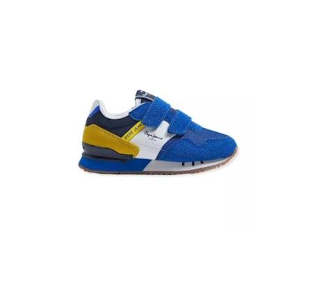 Baskets synthétique - london one bk Bleu/jaune 1 - vertbaudet enfant 