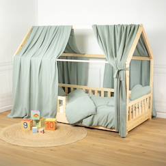 Linge de maison et décoration-Décoration-Ciel de lit cabane en gaze de coton solo 360 cm