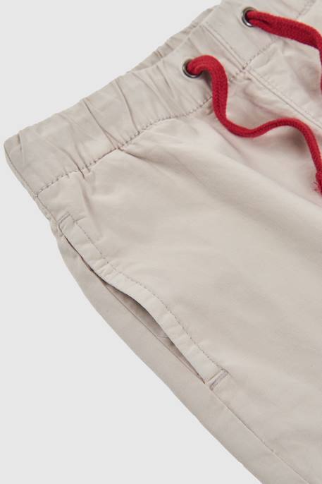 Pantalon enfant coton élastique Beige 3 - vertbaudet enfant 