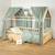 Ciel de lit cabane en gaze de coton duo 420 cm Beige+Blanc+Bleu+Camel+Écru+Gris+Marron+Pêche+Rose+Terracotta+Vert 52 - vertbaudet enfant 