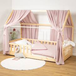 Linge de maison et décoration-Décoration-Ciel de lit cabane en gaze de coton duo 360 cm