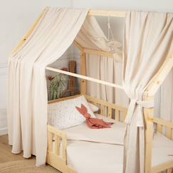 Linge de maison et décoration-Décoration-Ciel de lit cabane en gaze de coton solo 330 cm