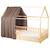 Ciel de lit cabane en gaze de coton solo 360 cm Beige+Blanc+Bleu+Camel+Écru+Gris+Imprimé coeurs+Marron+Pêche+Rose+Terracotta+Vert de gris 32 - vertbaudet enfant 