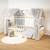 Ciel de lit cabane en gaze de coton duo 330 cm Beige+Blanc+Bleu+Camel+Écru+Gris+Marron+Rose+Terracotta+Vert 29 - vertbaudet enfant 