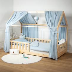 Linge de maison et décoration-Décoration-Ciel de lit cabane en gaze de coton duo 360 cm