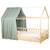 Ciel de lit cabane en gaze de coton solo 330 cm Beige+Blanc+Bleu+Camel+Écru+Gris+Imprimé coeurs+Marron+Pêche+Rose+Terracotta+Vert de gris 48 - vertbaudet enfant 