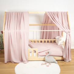 Linge de maison et décoration-Décoration-Ciel de lit cabane en gaze de coton solo 330 cm