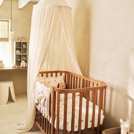 Ciel de lit bébé pour coin nuit apaisant Ecru 1 - vertbaudet enfant 