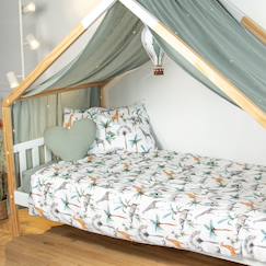 Linge de maison et décoration-Décoration-Ciel de lit cabane toile en gaze de coton jeanne 420 x 130 cm