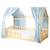 Ciel de lit cabane en gaze de coton duo 360 cm Beige+Blanc+Bleu+Camel+Écru+Gris+Marron+Pêche+Rose+Terracotta+Vert 13 - vertbaudet enfant 