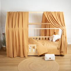 Linge de maison et décoration-Décoration-Ciel de lit cabane en gaze de coton solo 360 cm