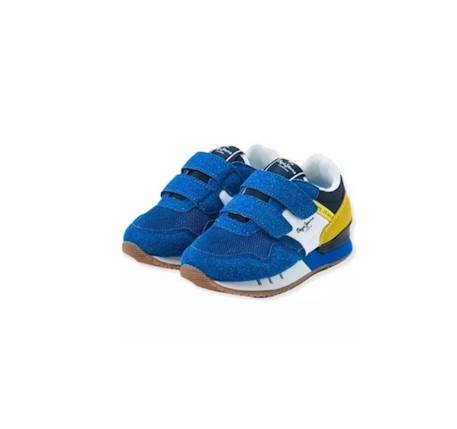 Baskets synthétique - london one bk Bleu/jaune 2 - vertbaudet enfant 