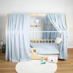 Linge de maison et décoration-Décoration-Ciel de lit cabane en gaze de coton solo 420 cm