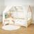 Ciel de lit cabane en gaze de coton duo 390 cm Beige+Blanc+Bleu+Camel+Écru+Gris+Marron+Pêche+Rose+Terracotta+Vert 7 - vertbaudet enfant 
