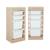 Meuble de rangement enfant 4 bacs de rangement, 41,5 x 30 x 89cm (lot de 2) Blanc+Naturel 8 - vertbaudet enfant 