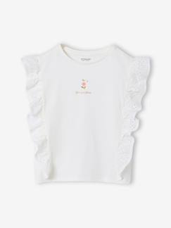-T-shirt à volants manches courtes