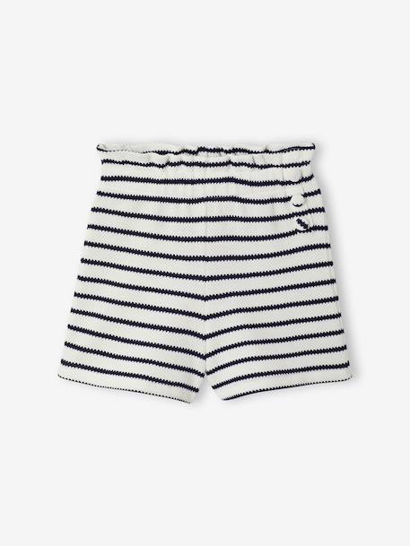 Ensemble fille t-shirt short en maille fantaisie écru+rose 4 - vertbaudet enfant 