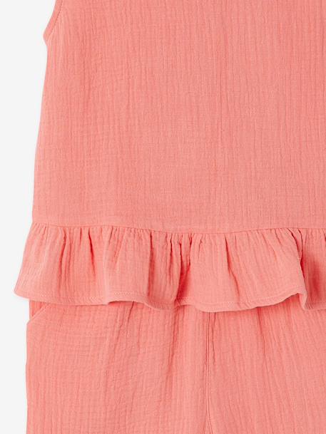 Ensemble blouse pantalon volants corail 5 - vertbaudet enfant 