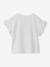 Tee-shirt fille motif romantique manches courtes à volant écru+marine+rose+vert sauge 2 - vertbaudet enfant 