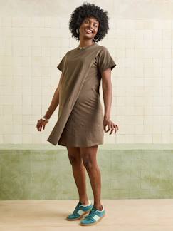 Vêtements de grossesse-Robe T-shirt grossesse et allaitement en coton bio*