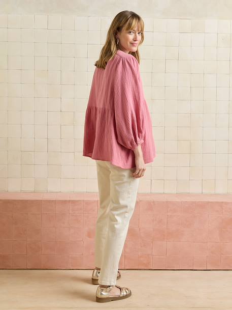Blouse grossesse et allaitement rose 2 - vertbaudet enfant 