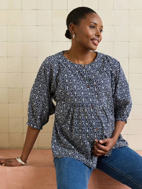 Blouse d'allaitement manches ballons marine 7 - vertbaudet enfant 