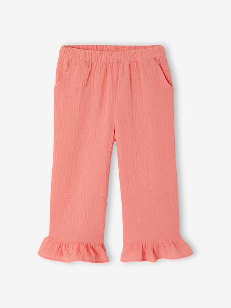 Ensemble blouse pantalon volants corail 3 - vertbaudet enfant 