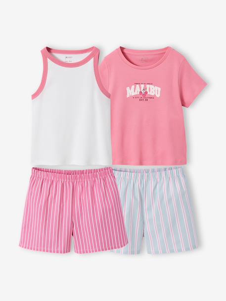 Lot 2 pyjashort manches courtes blanc 1 - vertbaudet enfant 