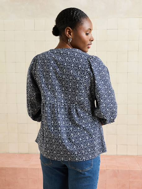 Blouse d'allaitement manches ballons marine 4 - vertbaudet enfant 