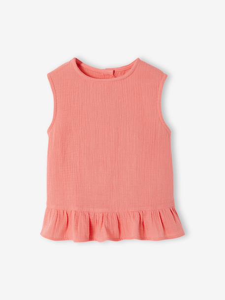 Ensemble blouse pantalon volants corail 2 - vertbaudet enfant 