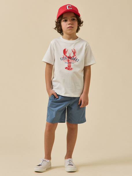 T-shirt homard garçon - coton biologique Ecru 5 - vertbaudet enfant 