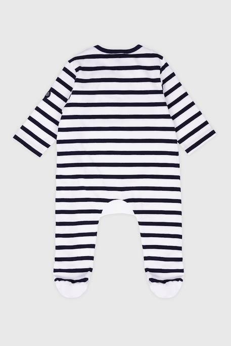 Dors bien en jersey rayé - coton Blanc/marine deep 2 - vertbaudet enfant 