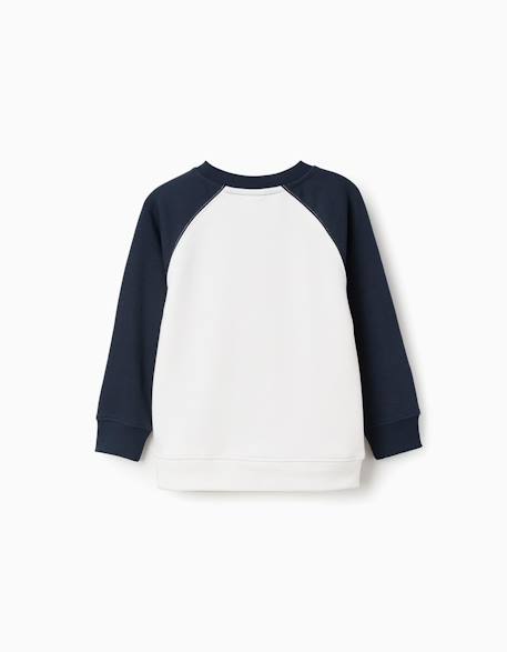 Sweat avec imprimé zy sur la poitrine Bleu foncé+Vert foncé 2 - vertbaudet enfant 
