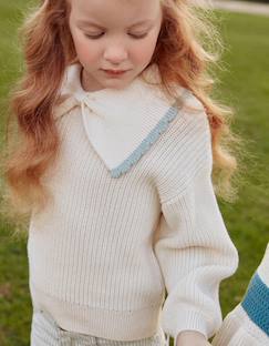 -Pull en maille à col en forme de nœud