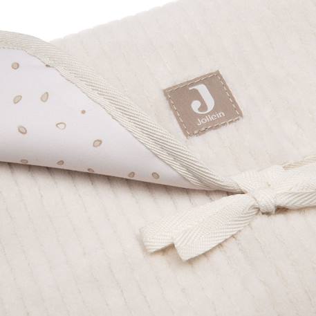 Tapis à langer nomade cloudy rib milky coffee Ecru+Marron 5 - vertbaudet enfant 