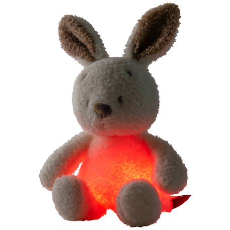 Peluche veilleuse lapin douce pour bébé Ecru, marron 3 - vertbaudet enfant 