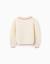Pull en maille de coton à col de style polo Blanc 2 - vertbaudet enfant 